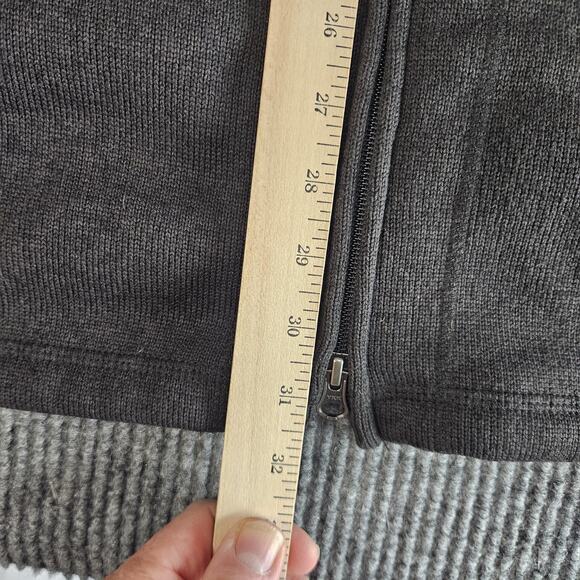 L.L.Bean Jacket Womens 3X Hooded Full Zip Charcoal Gray Sweater Fleece Hoodie - Picture 9 of 12